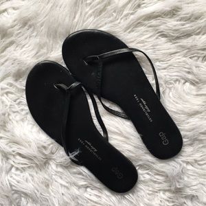 Gap Black Leather Sandals